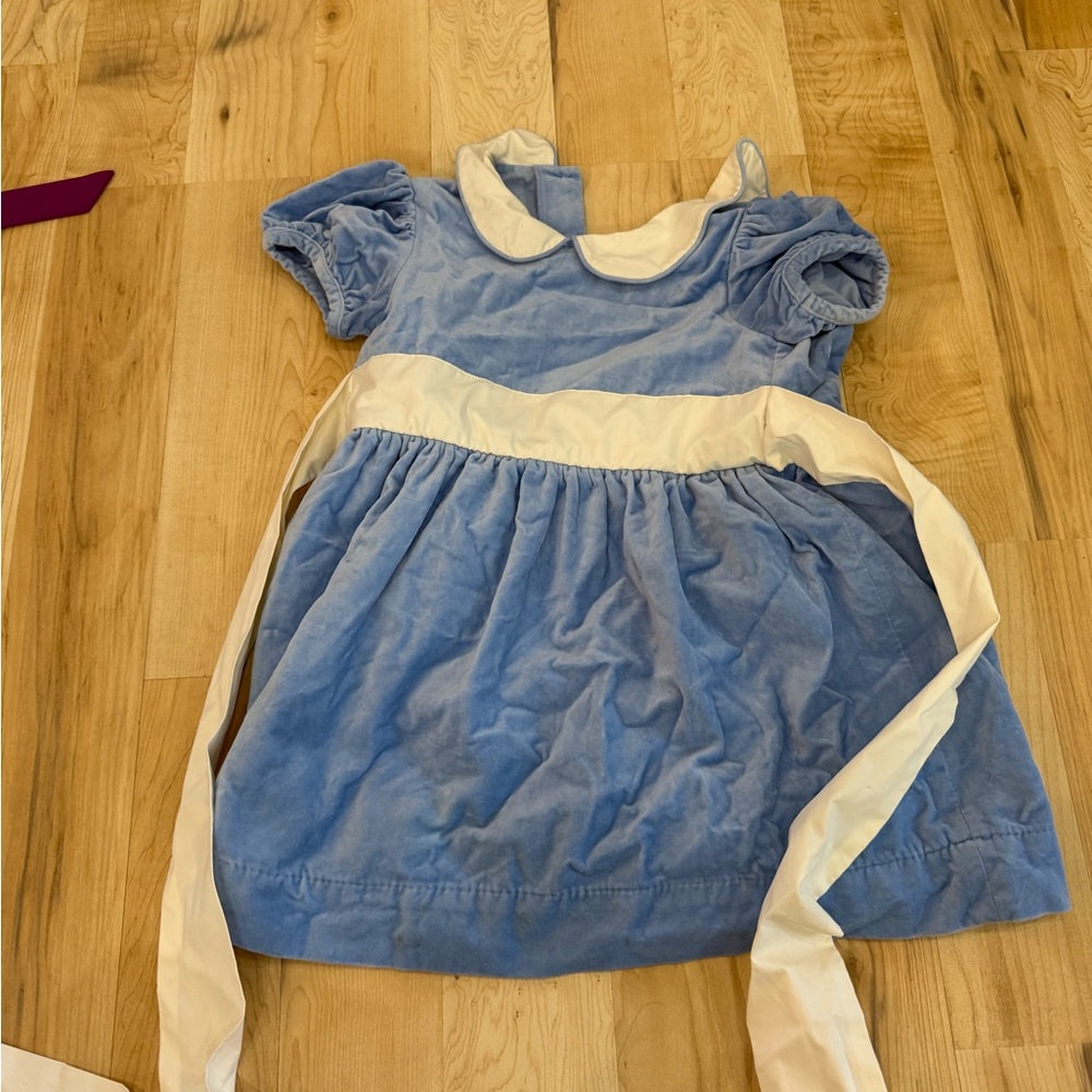 The Beaufort Bonnet Company Blue and Cream Formal Dress